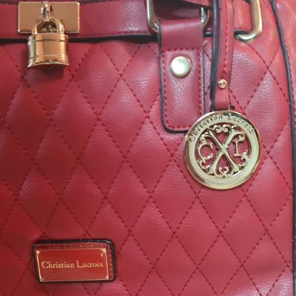 Christian Lacroix Red Quilted Handbag - Picture 9 of 9